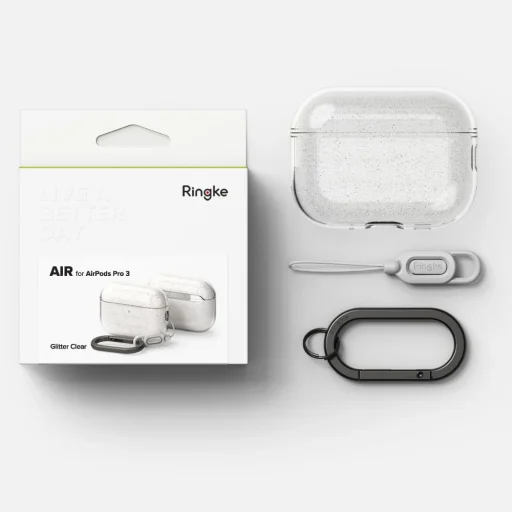 Apple AirPods Pro 3 Glitter Clear tok Ringke - 5