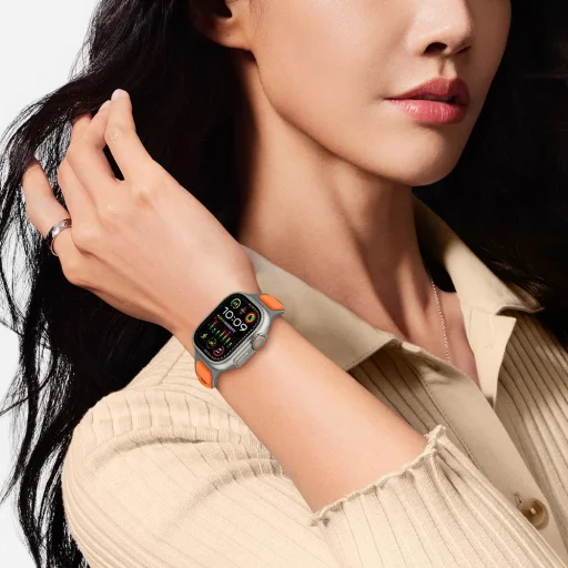 Apple Watch 8 / 9 / 10 / 11 / SE / Ultra (44 / 45 / 46 / 49 mm) Tech-protect Iconband Line fekete/sötétkék - 6