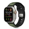 Apple Watch 8 / 9 / 10 / 11 / SE / Ultra (44 / 45 / 46 / 49 mm) Tech-protect Iconband Line fekete/zöld