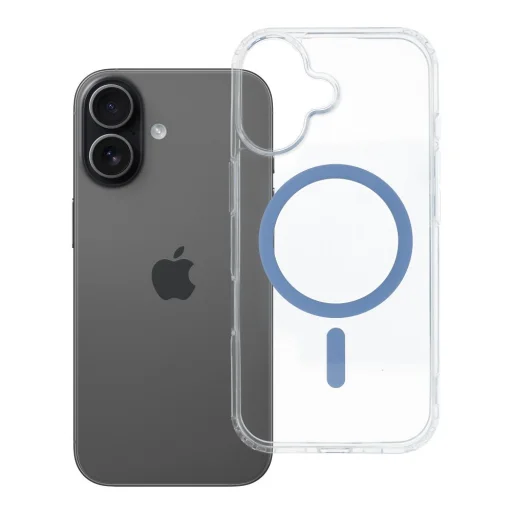 iPhone 17 svetlomodrý kryt Drop Glue Farebný krúžok Magnetický kryt kompatibilný s MagSafe - 5