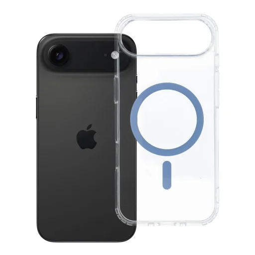iPhone 17 Air puzdro, Drop Glue farebný krúžok, puzdro kompatibilné s MagSafe, svetlomodré - 4