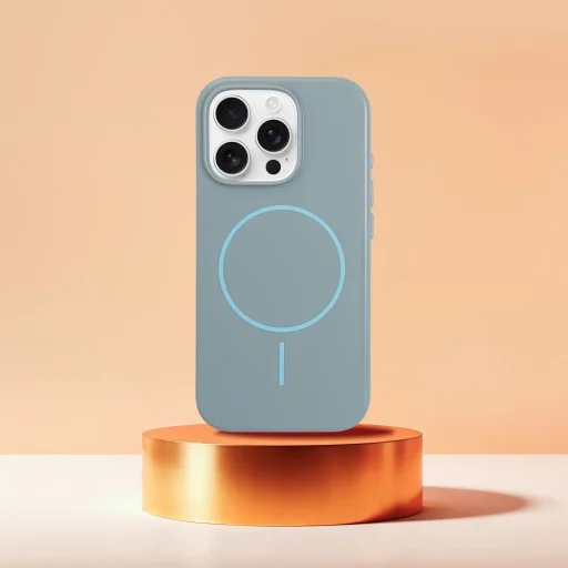 iPhone 17 Air tok MagSafe kompatibilis fényes Mag Cover tok menta - 5