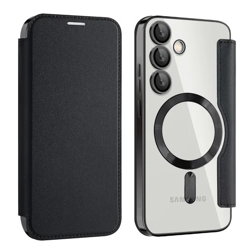 Samsung Galaxy S25 FE Techsuit SmartMag Book Case - Fekete tok - 2