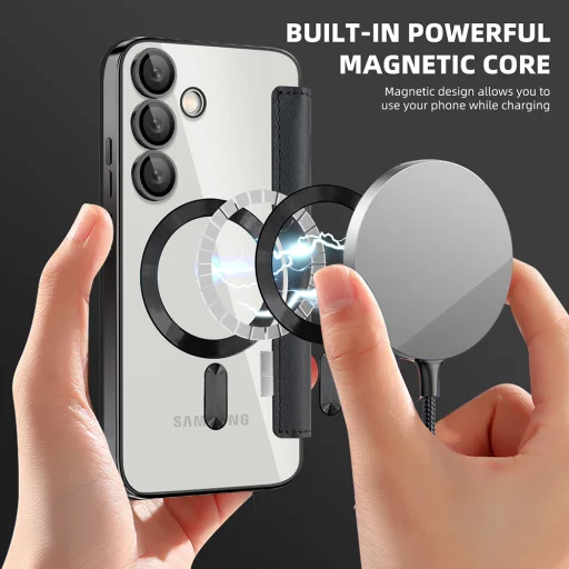 Samsung Galaxy S25 FE Techsuit SmartMag Book Case - Fekete tok - 5