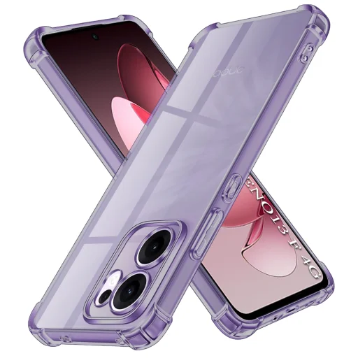 Oppo Reno13 F 4G / Reno13 F 5G / Reno13 FS 5G Smoke Black Techsuit - Ütésálló Átlátszó Szilikon tok - 1