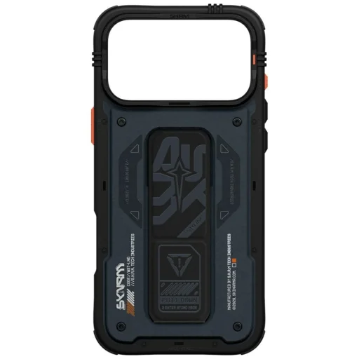 iPhone 17 Pro Max Skinarma Aegis tok mágneses töltéssel és kitámasztóval sötétkék - 4