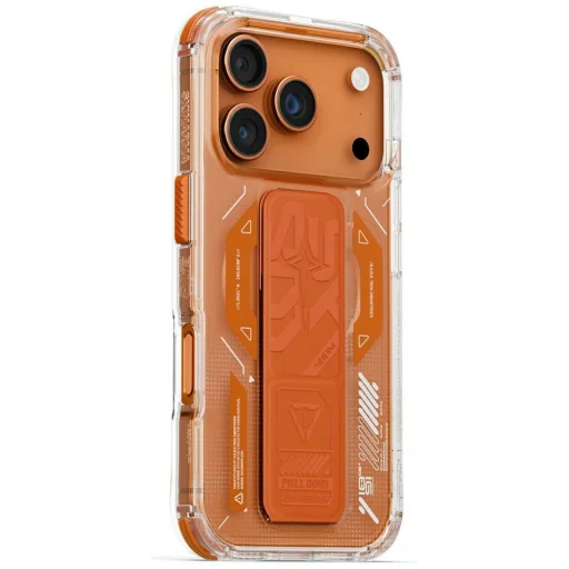 iPhone 17 Pro Skinarma Helio tok Mágneses Töltés + Fogóállvány Narancssárga - 1