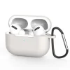 AirPods Pro 3 Világosszürke Techsuit Szilikon Tok - Sima Ultrathin Anyag tok