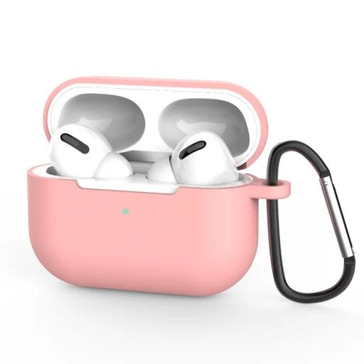 AirPods Pro 3 Techsuit Silicone tok, sima ultravékony anyag - sötét rózsaszín - 1