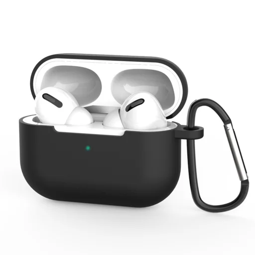 AirPods Pro 3 Fekete Techsuit Szilikon Tok, Sima Ultravékony Anyagból tok - 1