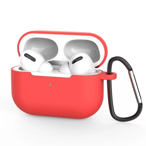 Apple AirPods Pro 3 - Piros Techsuit Szilikon Tok, Sima Ultravékony Anyagból tok - 1