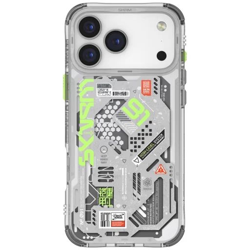 iPhone 17 Pro Max átlátszó mágneses töltésre alkalmas tok Skinarma Spectra tok - 3