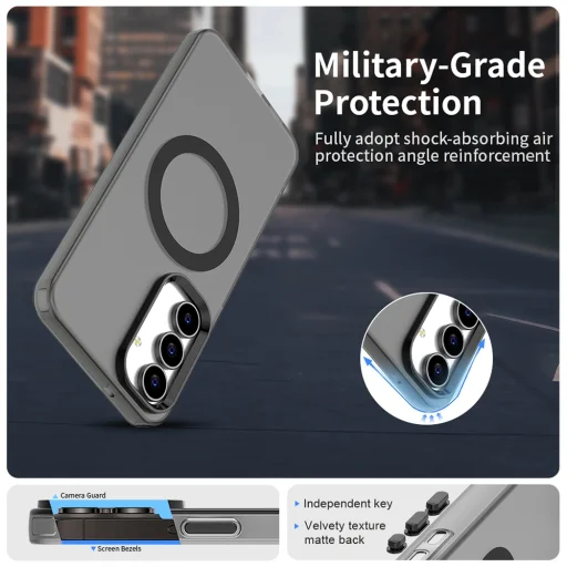 Samsung Galaxy S25 FE Techsuit - CandyCase MagSafe - Fekete tok - 2