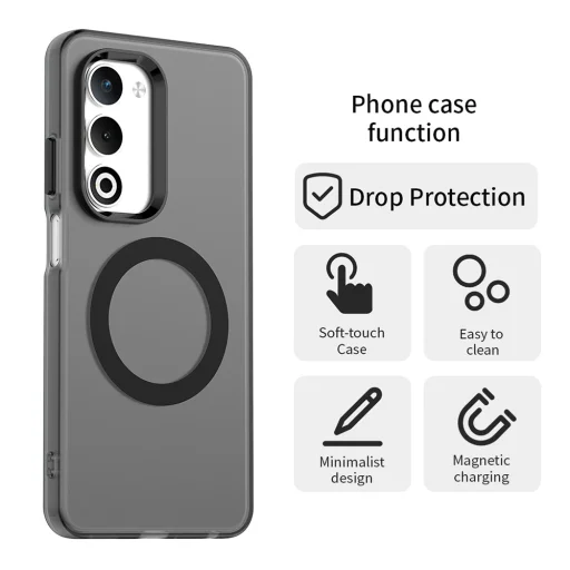 Oppo A5 4G Techsuit - CandyCase MagSafe - Fekete tok - 4