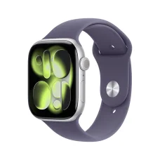 Apple Watch S11 Cellular 42 mm Ezüst Alumínium Tok Lila Köd Sport Szíjjal - M/L