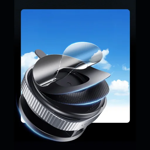 Rock autós telefontartó QS6 vákuumos mágneses fekete - 4