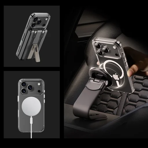  iPhone 17 Air átlátszó Rock Crystal Shield Series Mágneses tok - 5