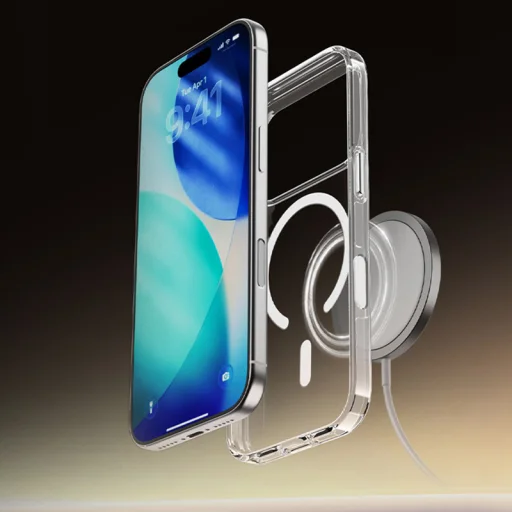  iPhone 17 Air átlátszó Rock Crystal Shield Series Mágneses tok - 6