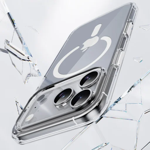  iPhone 17 Air átlátszó Rock Crystal Shield Series Mágneses tok - 7