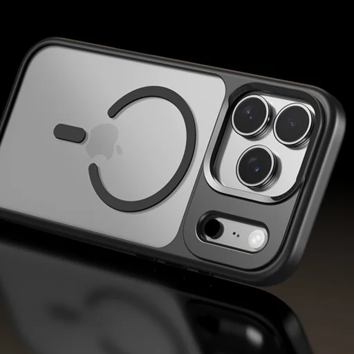  iPhone 17 Air átlátszó-fekete Rock Guard Lens Protection Series mágneses tok - 6