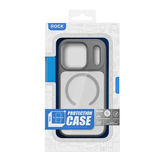  iPhone 17 Air átlátszó-fekete Rock Guard Lens Protection Series mágneses tok - 9