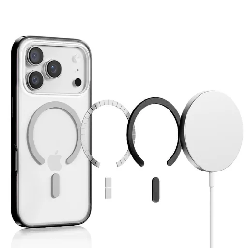  iPhone 17 Pro fekete Rock Crystal Armor sorozat mágneses tok - 2