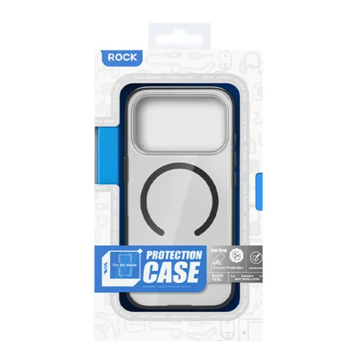  iPhone 17 Pro fekete Rock Crystal Armor sorozat mágneses tok - 5