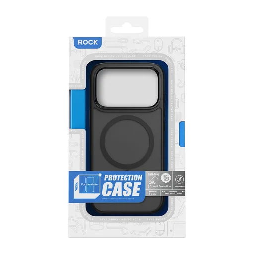  iPhone 17 Pro Fekete Rock Guard Touch Matte sorozatú mágneses tok (fém lencsekeret) - 8