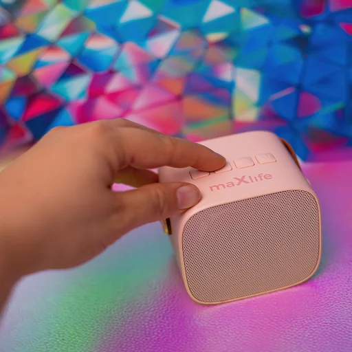 Maxlife Bluetooth karaoke hangszóró MXKS-100 rózsaszín - 2