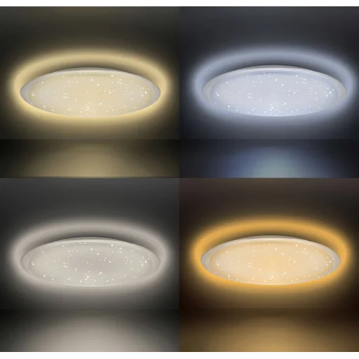 Asalite LED Mennyezeti Lámpa EMMA 72W 3000K/4000K/6500K (6120 lumen) Kerek/Csillagos + Távirányító CCT - 7