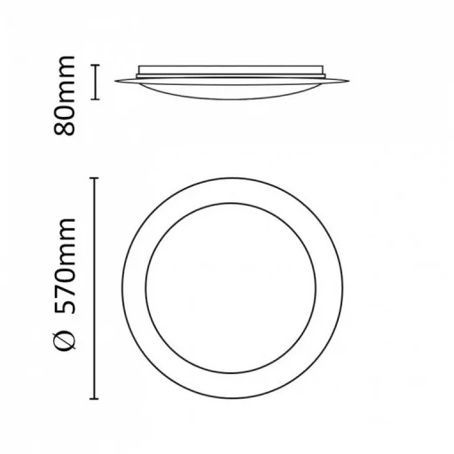 Asalite LED Mennyezeti Lámpa EMMA 72W 3000K/4000K/6500K (6120 lumen) Kerek/Csillagos + Távirányító CCT - 10