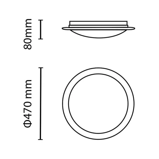 Asalite LED Mennyezeti Lámpa LINDA 36W 3000K(3240 lumen)Kerek/Csillagos Gyűrűvel - 5