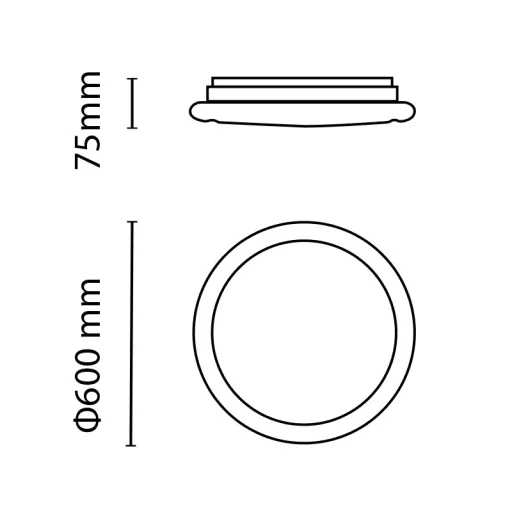 Asalite LED Mennyezeti Lámpa MIA 50W 3000K/4000K/6500K (3500 lumen) Kerek/Csillagos + RF Távirányító 3CCT+RGB - 9