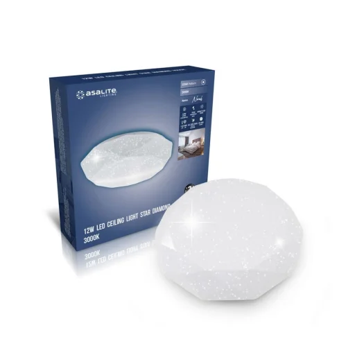 Asalite LED Mennyezeti Lámpa NORAH 12W 3000K (1050 lumen) Gyémánt/Csillagos - 2