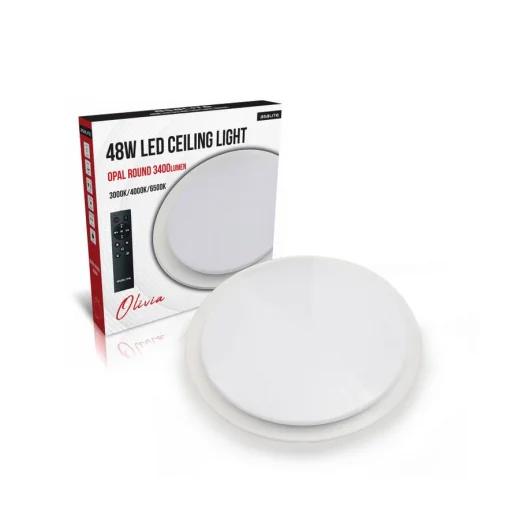 Asalite LED Mennyezeti Lámpa OLIVIA 48W 3000K/4000K/6500K (3400 lumen) Kerek +Távirányító CCT - 2