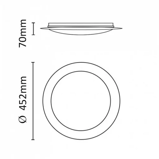 Asalite LED Mennyezeti Lámpa OLIVIA 48W 3000K/4000K/6500K (3400 lumen) Kerek +Távirányító CCT - 8