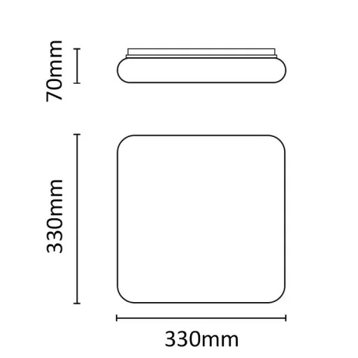 Asalite LED Mennyezeti Lámpa OLIVIA 48W 3000K/4000K/6500K (3400 lumen) Négyzet + Távirányító CCT - 8