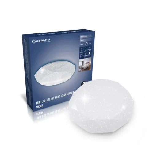 Asalite LED Mennyezeti Lámpa ROSALIA 18W 4000K (1550 lumen) Gyémánt/Csillagos - 2