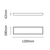 Asalite LED Panel Mennyezetre Rögzíthető Keret (62mm) 120x30cm BackLit Panelhez - 2