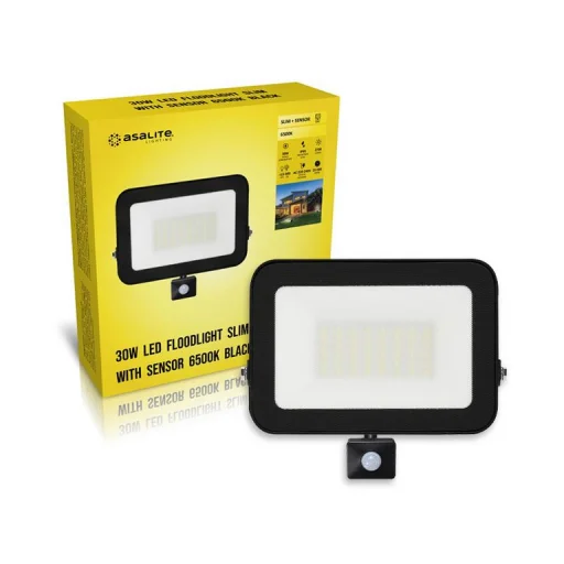 Asalite LED Reflektor Slim 30W 6500K (2700 lumen) + Mozgásérzékelő Szenzor - 2