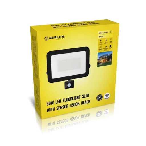 Asalite LED Reflektor Slim 50W 4500K (4500 lumen) + Mozgásérzékelő Szenzor - 3