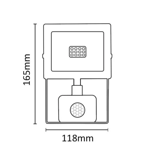 Asalite LED Fehér Reflektor Slim 10W 4500K (900 lumen) + Mozgásérzékelő Szenzor - 5