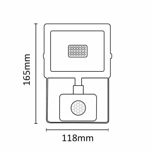 Asalite LED Fehér Reflektor Slim 20W 4500K (1800 lumen) + Mozgásérzékelő Szenzor - 5