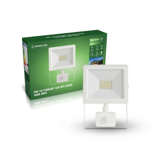 Asalite LED Fehér Reflektor Slim 30W 4500K (2700 lumen) + Mozgásérzékelő Szenzor - 2