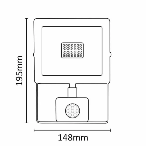 Asalite LED Fehér Reflektor Slim 30W 4500K (2700 lumen) + Mozgásérzékelő Szenzor - 5