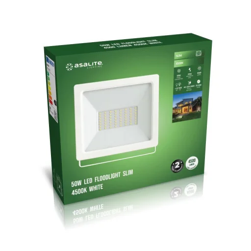 Asalite LED Fehér Reflektor Slim 50W 4500K (4500 lumen) - 3