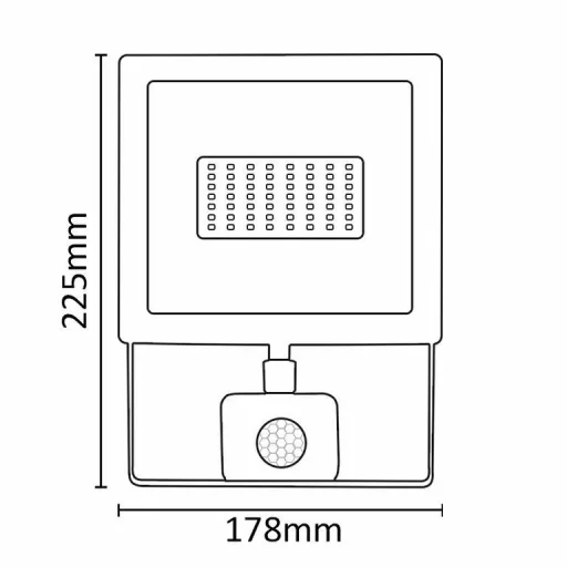Asalite LED Fehér Reflektor Slim 50W 4500K (4500 lumen) + Mozgásérzékelő Szenzor - 5
