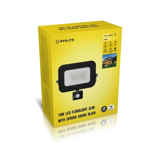 Asalite LED Reflektor Slim 10W 4500K (900 lumen) + Mozgásérzékelő Szenzor - 3