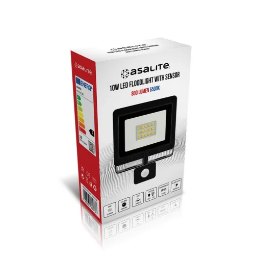 Asalite LED Reflektor Slim 10W 6500K (800 lumen) + Mozgásérzékelő Szenzor - 3