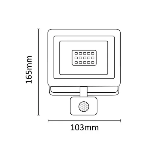 Asalite LED Reflektor Slim 10W 6500K (800 lumen) + Mozgásérzékelő Szenzor - 5